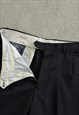 BURBERRY VINTAGE TROUSERS 90S WOOL TAILORED PLEATED GREY W30
