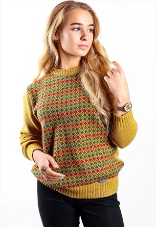 VINTAGE WRANGLER PATTERNED JUMPER K96