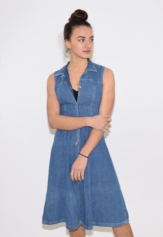 VINTAGE BLUE 90S DENIM DRESS