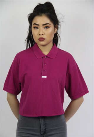 VINTAGE ADIDAS CROPPED POLO SHIRT