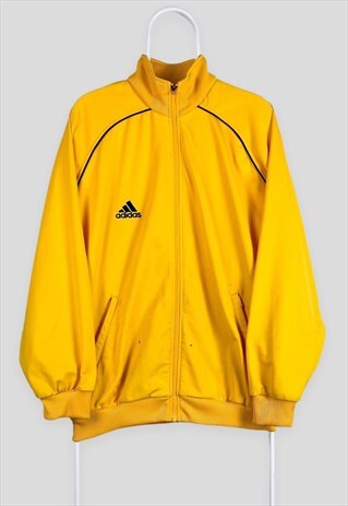 VINTAGE YELLOW ADIDAS TRACK JACKET XL