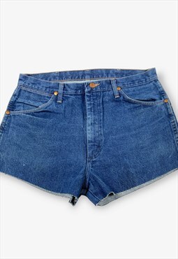 Vintage Wrangler Cut Off Denim Shorts Dark Blue W34 BV18297