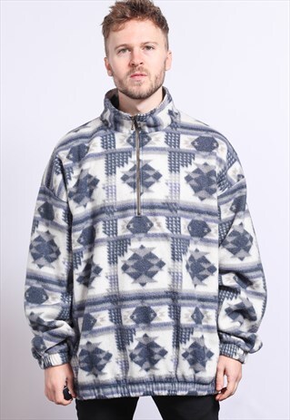 VINTAGE HALF ZIP FLEECE TOP