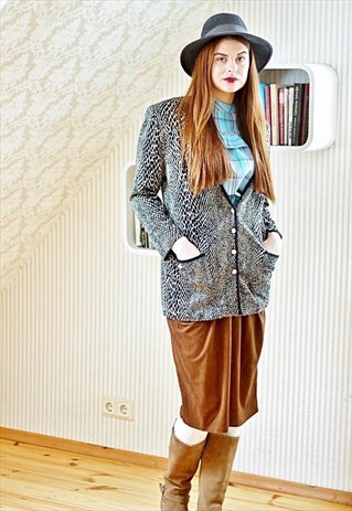SNAKE PRINT VINTAGE JACKET