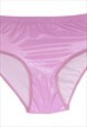Pink PVC High Waist Knicker Sexy Inner Panties Hot Underwear