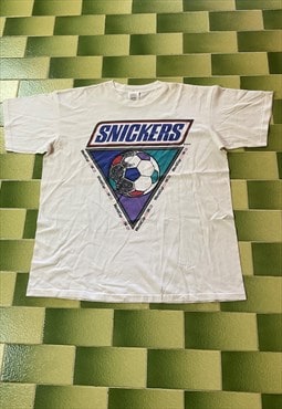 Vintage 90s Snickers World Cup USA 94 T-Shirt Soccer XL