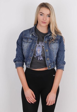 VINTAGE CROPPED DENIM JACKET /DJ009