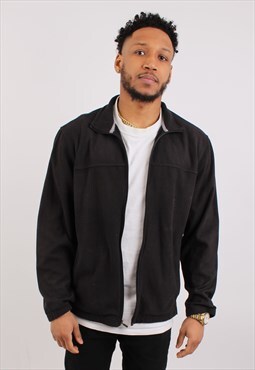 Vintage Men's Starter Black Fleece Jacket