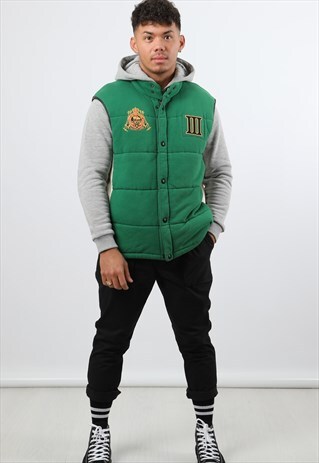 VINTAGE RALPH LAUREN GREEN GILET JACKET