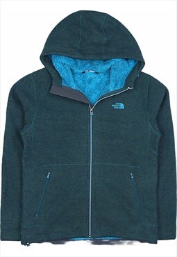 The North Face 90's Zip Up Spellout Fleece Medium Blue