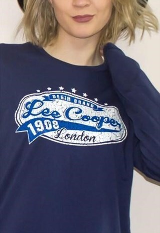 RETRO LEE COOPER LONG SLEEVE T-SHIRT SWEATSHIRT