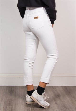 VINTAGE 90'S WRANGLER WHITE HIGH WAIST MOM JEANS