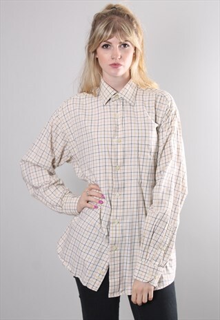 VINTAGE 90S CHECK FLANNEL OVERSIZE BAGGY SHIRT