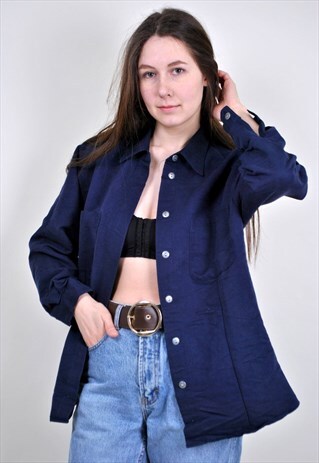 VINTAGE BLUE WORK SHIRT, 80S HERITAGE BUTTON DOWN