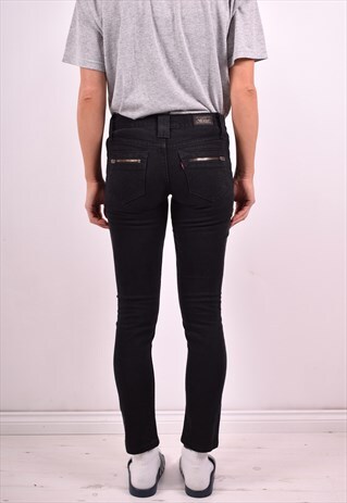 LEVI'S WOMENS VINTAGE JEANS W28 L27 BLACK 90'S