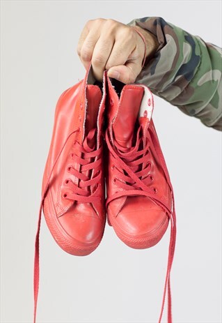 VINTAGE CONVERSE RED HIGH-TOP TRAINERS