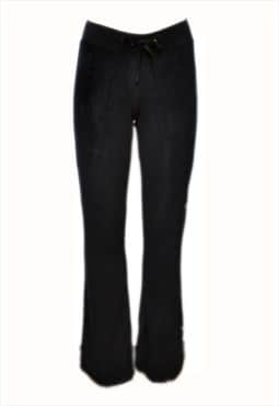 Velour Jogging Pants in Black