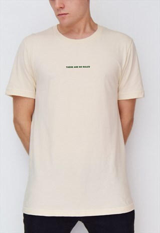 BEIGE THERE ARE NO RULES (GREEN) T-SHIRT