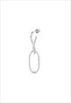 HAMMERED CHAIN 2 LINKS EARRING SILVER