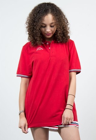 90'S KAPPA RED POLO T-SHIRT TOP