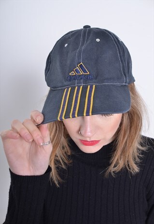 VINTAGE ADIDAS BASEBALL CAP HAT BLUE