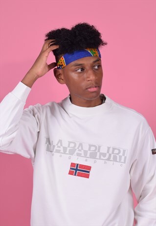 VINTAGE NAPAPIJRI WHITE SWEATSHIRT