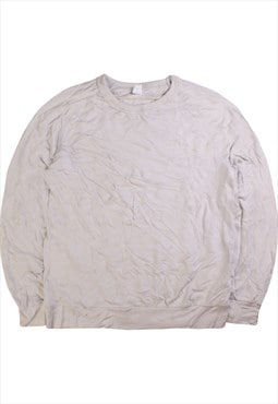 Vintage  Uniqlo Sweatshirt Plain Heavyweight Crewneck Beige