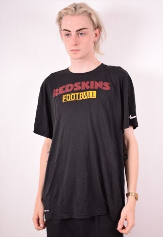 NIKE MENS VINTAGE REDSKINS T-SHIRT TOP XXL BLACK 90S