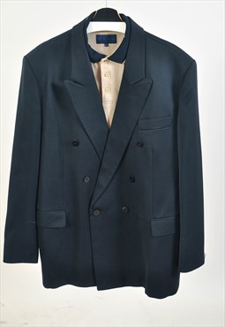 Vintage 90s double breasted suit jacket in navy