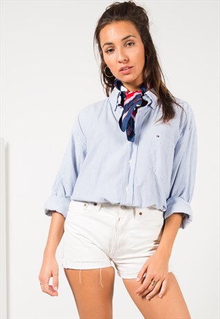 VINTAGE 80S TOMMY HILFIGER SHIRT / S4264