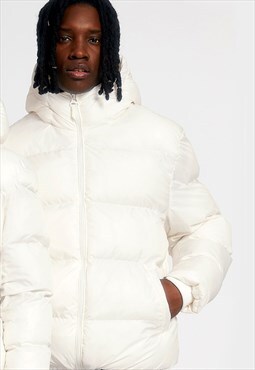 Oversized Super Puffer Bubble Padded Jacket Coat - Off White