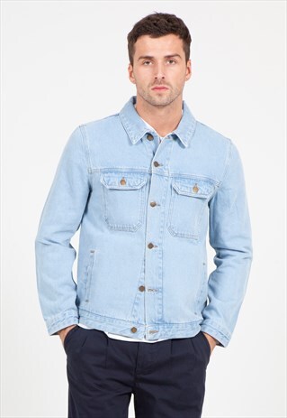 DENIM JACKET IN RECYCLED COTTON DENIM