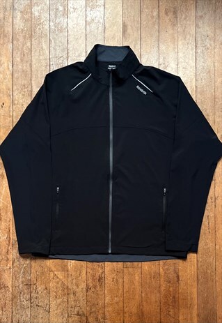 REEBOK BLACK ZIP UP WINDBREAKER JACKET