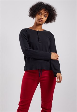 VINTAGE RALPH LAUREN 1/4 BUTTON TOP