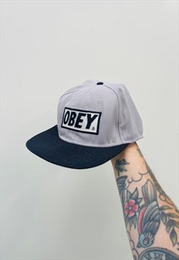 Vintage Obey Embroidered Snapback Hat Cap