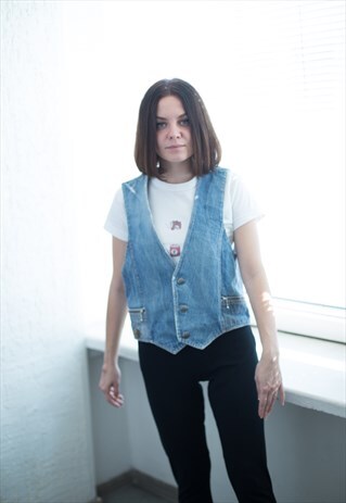 VINTAGE 80'S DENIM VEST