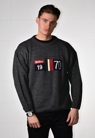 VINTAGE 1990S KICKERS SPELLOUT JUMPER