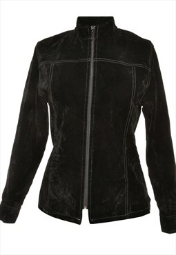 Vintage Black Velvet Jacket - L