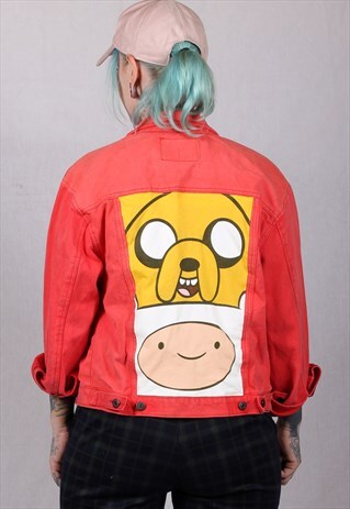 REWORKED ADVENTURE TIME VINTAGE LEVIS DENIM JACKET