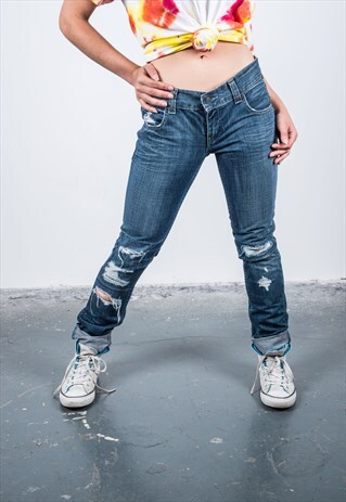 VINTAGE BLUE LEVI'S RIPPED JEANS