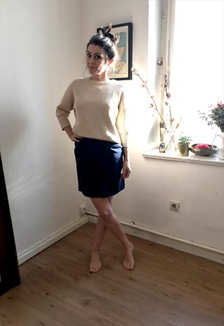 VINTAGE NAVY MINI SKIRT