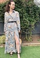 FLORAL PRINT MAXI DRESS OVERSIZE