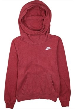 Nike 90's Swoosh Pullover Hoodie XSmall Burgundy Red