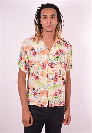MENS VINTAGE SHIRT LARGE MULTI 90S