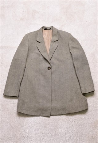 Women's Vintage 90s St Michael Striped Wool Blazer Jacket
