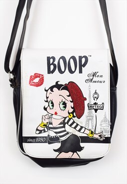 Vintage 2000s Cross Body Bag with Betty Boop Print in White