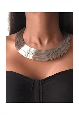 ABU GODDESS Choker Necklace - Silver