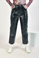VINTAGE 00S FAUX LEATHER TROUSERS 