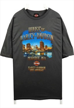 Vintage 90's Harley Davidson T Shirt Graphic Back Print