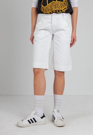 VINTAGE WHITE RALPH LAUREN MIDI SHORTS